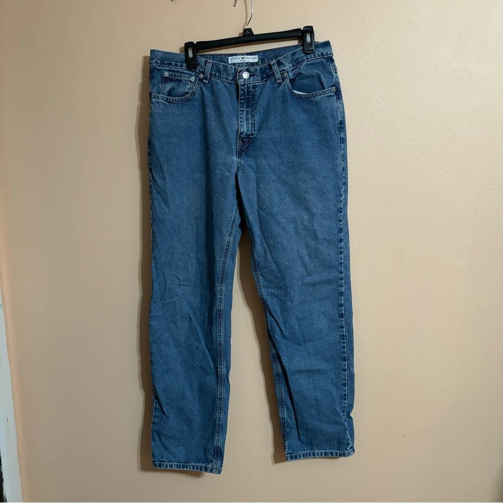 Tommy Hilfiger Womens Blue Jeans Straight Size 14 H6219